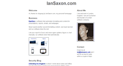 Desktop Screenshot of iansaxon.com