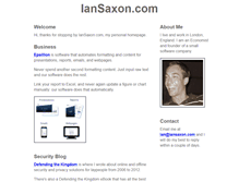 Tablet Screenshot of iansaxon.com